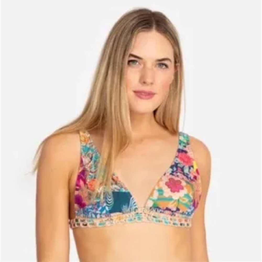 Johnny Was Tropical Floral Bikini XXL Caribbean Multi